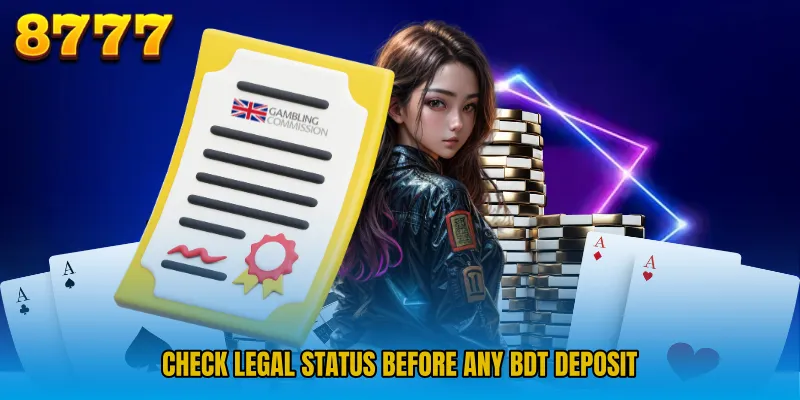 Check legal status before any BDT deposit