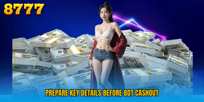 Prepare key details before BDT cashout